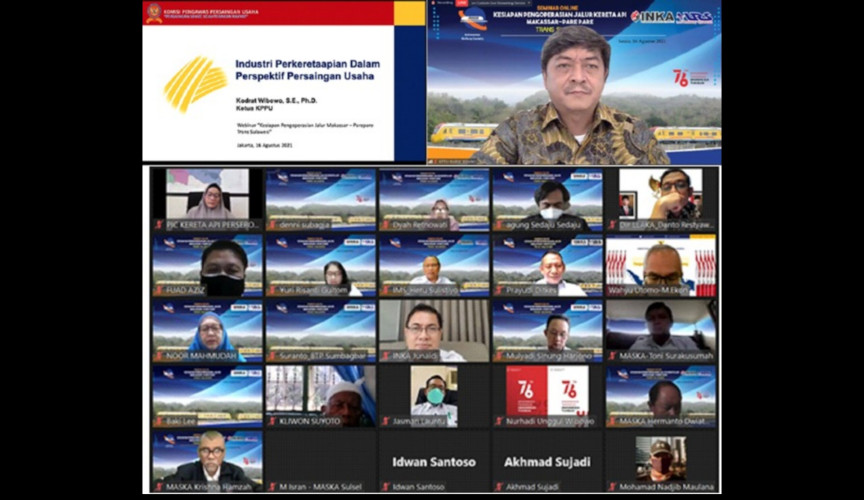 KPPU Hadiri Seminar Daring Kesiapan Pengoperasian Jalur Makassar-Parepare Trans Sulawesi